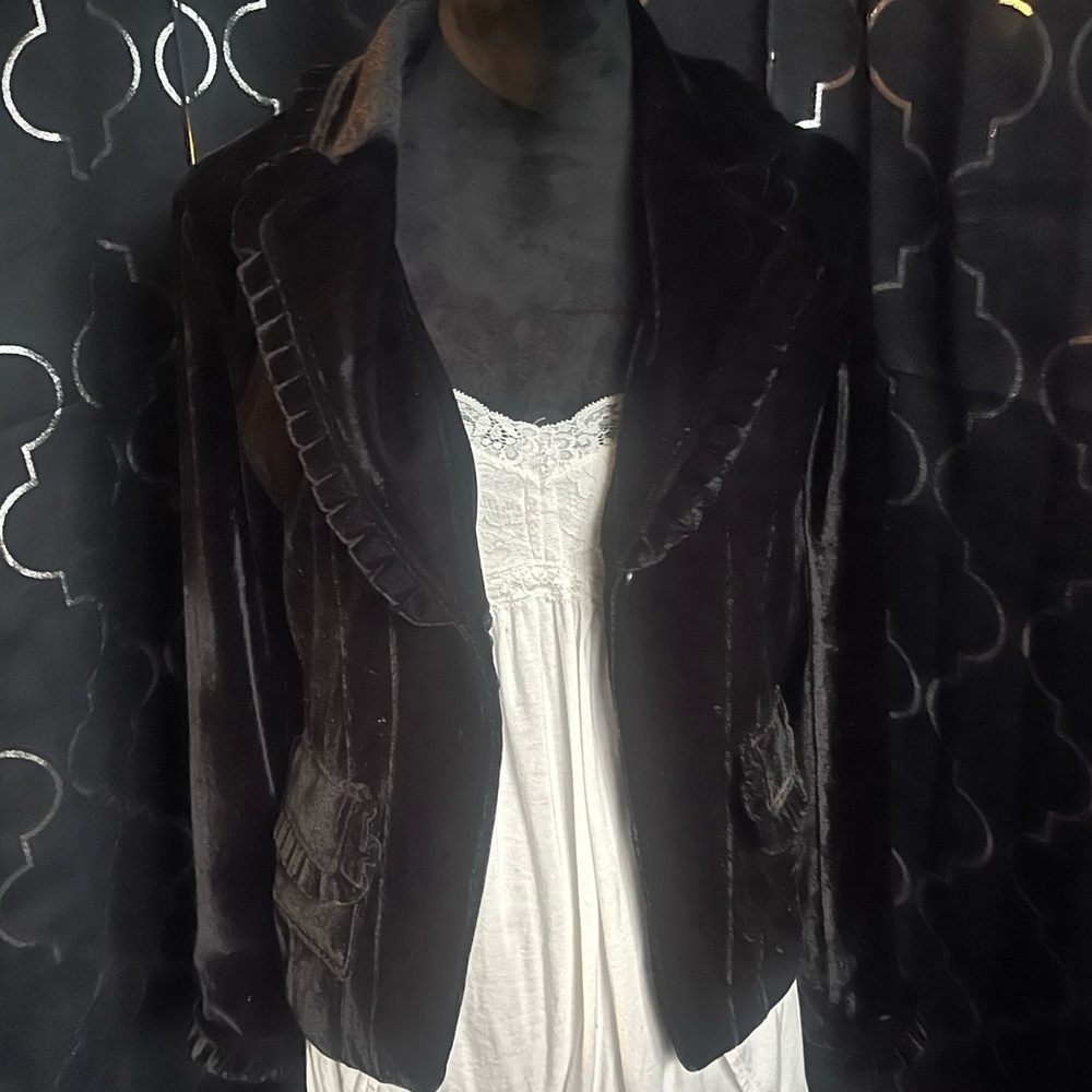 GNW Black Velvet Women's Blazer